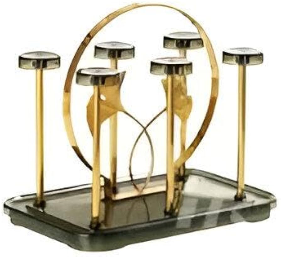 Elegant 6 slots Cup Holder, Cup Drying Rack Shelf, Cup Hanging Drainer, Cup Drain Rack, Countertop Cup Holder for Bottle, Glass, Mug