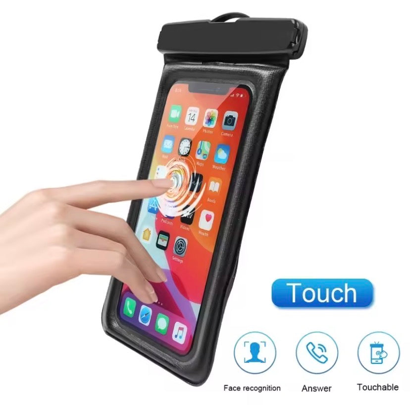 Transparent Waterproof Airbag Phone Pouch, Touch Screen Phone Cover Bag, Waterproof Mobile Protector Cover