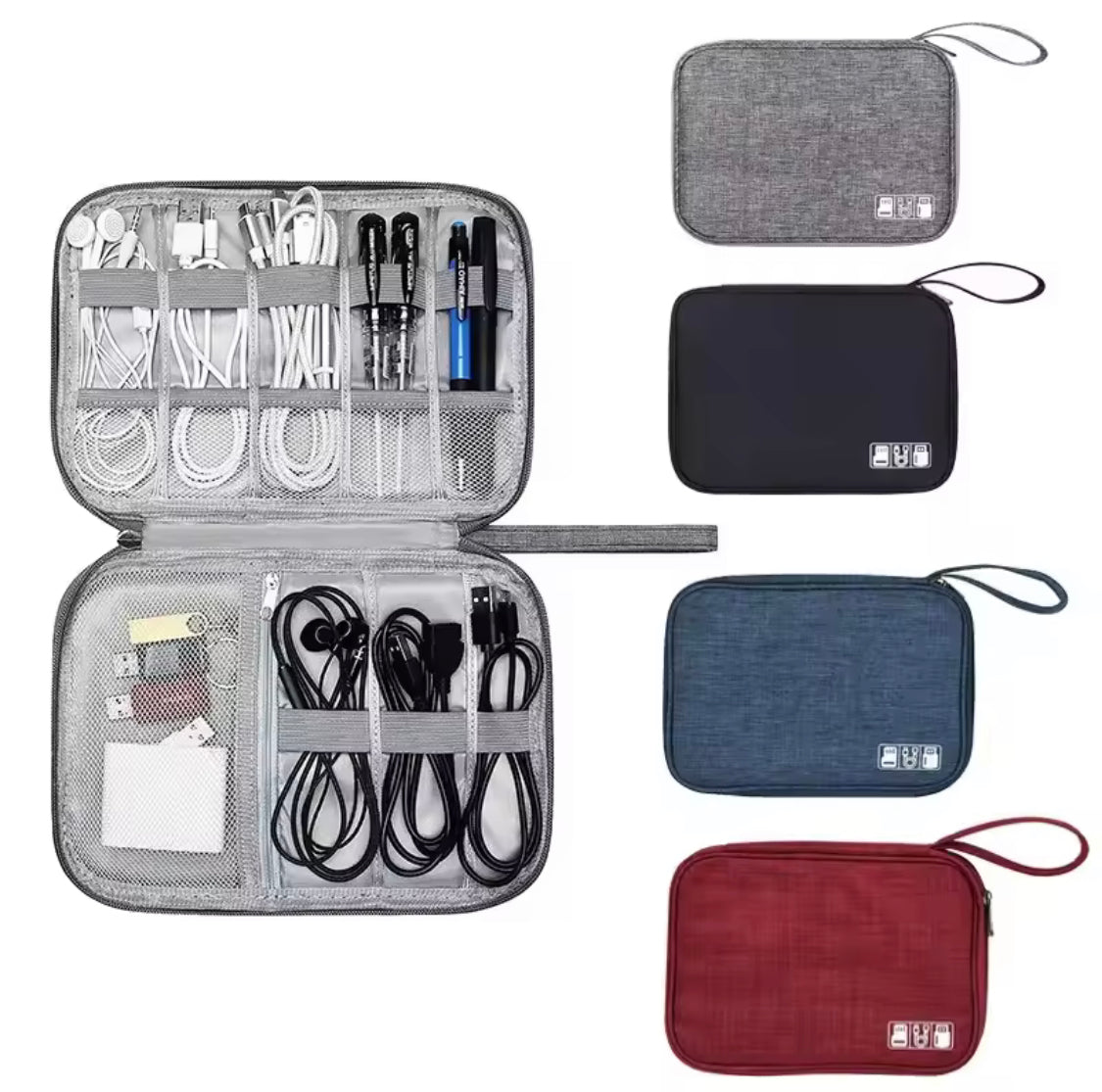 Multifunctional Cable Organizer Pouch, Travel Office Storage Bag, Electronic Accessories Storage Holder Bag