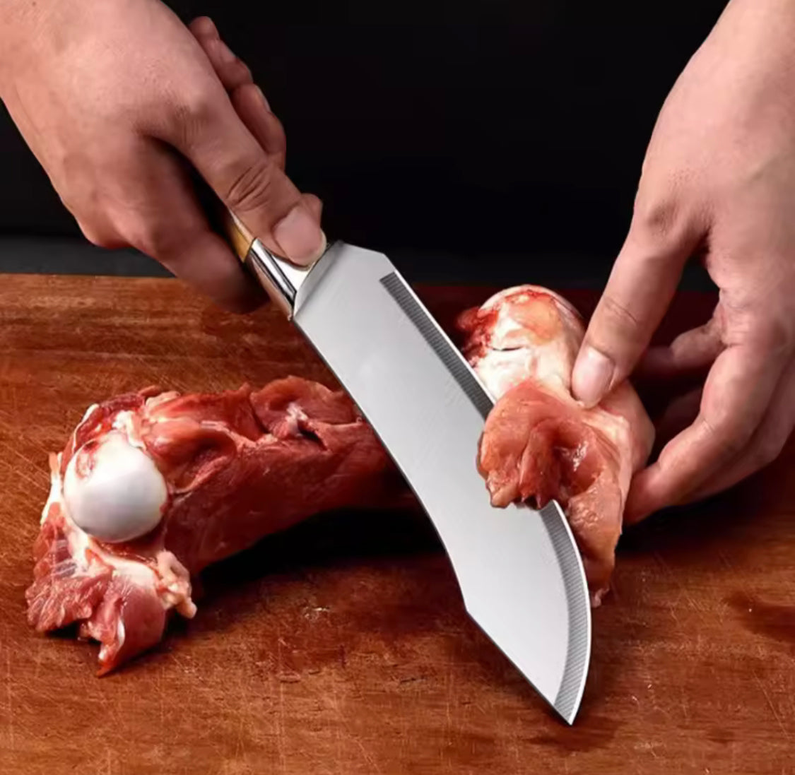 Stainless Steel Kitchen Knife with Protective Cover, Butcher Knife, Steak Cutting Knife, Professional Knife Kitchen Chopping Chef Tool