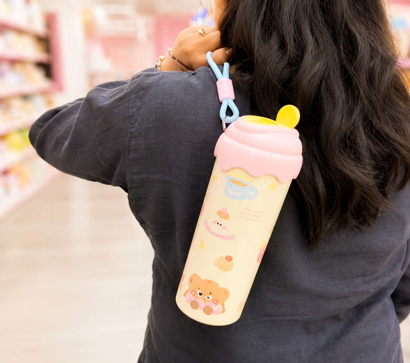 Stainless Steel Insulated Water Bottle, Cute Cartoon Kids Water Bottle, Leakproof Hot And Cold Flask, School Travel Bottle