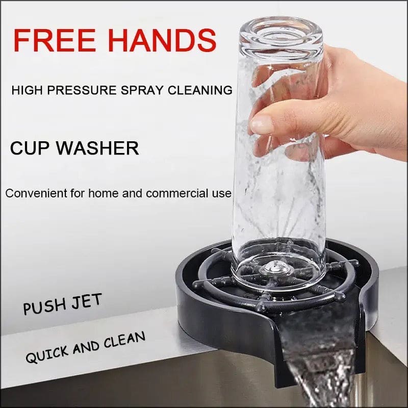 Automatic Cup Washer, Faucet Glass Cleaner For Kitchen Sink, Bar Glass Rinser Coffee Pitcher, Washer Bottle Rinser Wash Cup Tool, Faucet Bar Glass Rinse, Kitchen Sink Accessories Sets Glass Rinser, High Pressure Glass Cleaner
