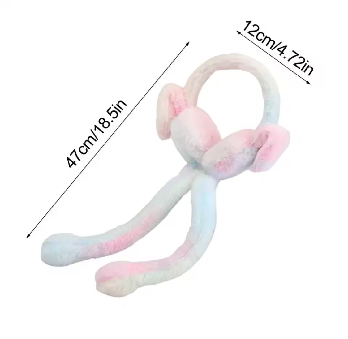 Warm Furry Ear Muffs, Colorful Rabbit Ear Covers, Cute Bunny Plush Ear Muffs, Student Ear Covers