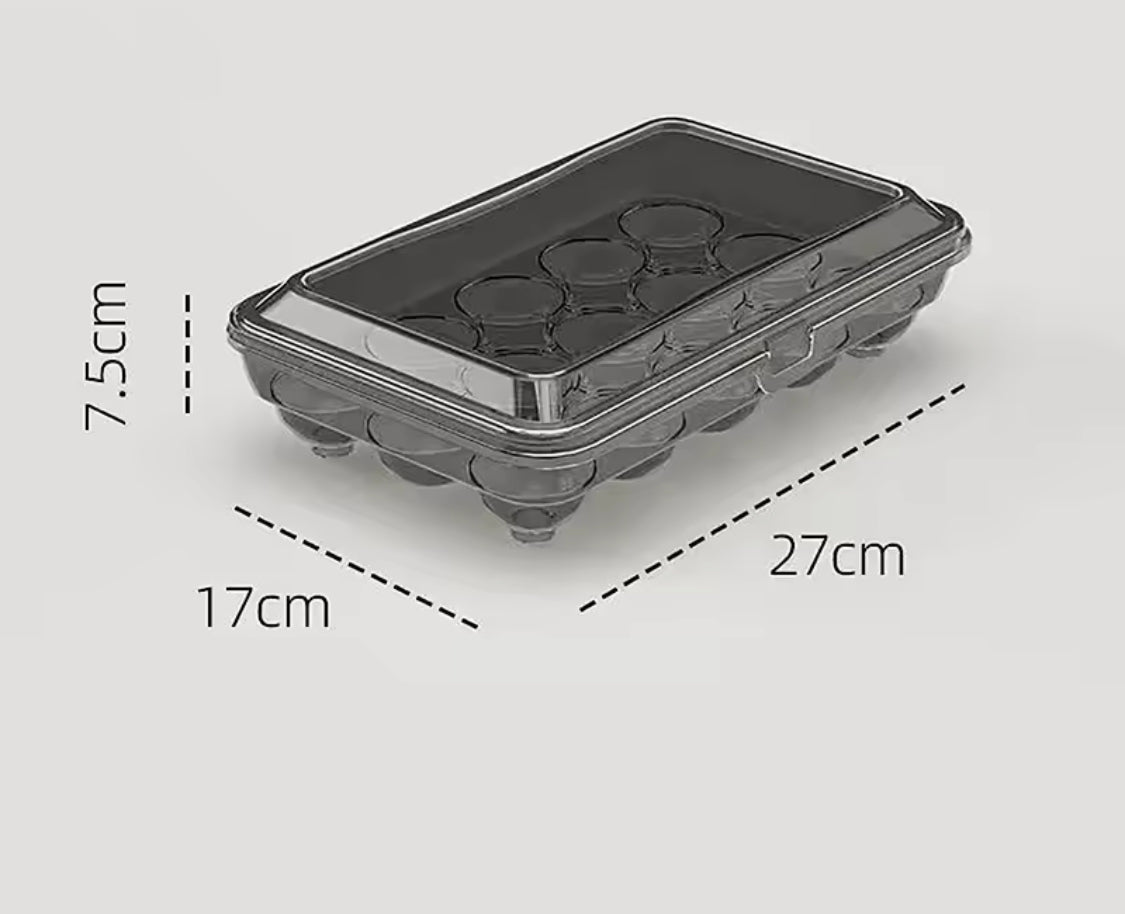 15 Grids Egg Storage Box, Refrigerator Egg Organizer, Egg Storage Tray, Portable Eggs Dispenser