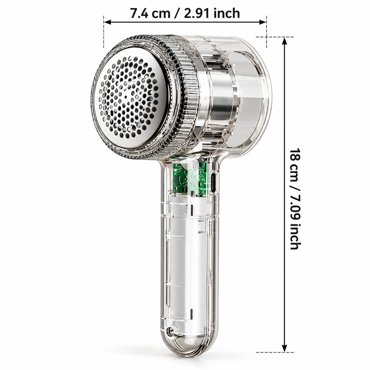 Rechargeable Transparent Lint Remover, Portable Clothes Bobble Remover, Handheld Lint & Fuzz Trimmer, Rechargeable Sweater Lint Shaver
