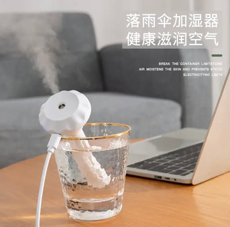 USB Mini Ultrasonic H20 Air Humidifier, LED Lamp USB Water Bottle Cup, Mist Maker With Cool Light For Office