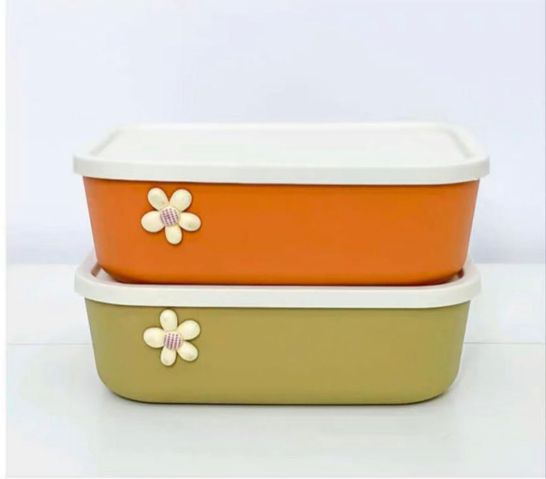 Floral Stack Storage Box, 
Multipurpose Storage Organizer, Stack And Store Storage Container