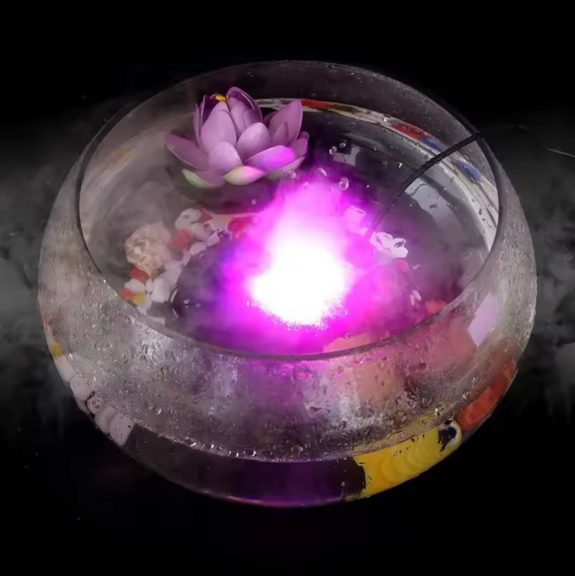 Ultrasonic Mist Maker Air Humidifier, Electric Fountain Pool Atomizer Humidifier, Color Changing Ultrasonic Mist Maker