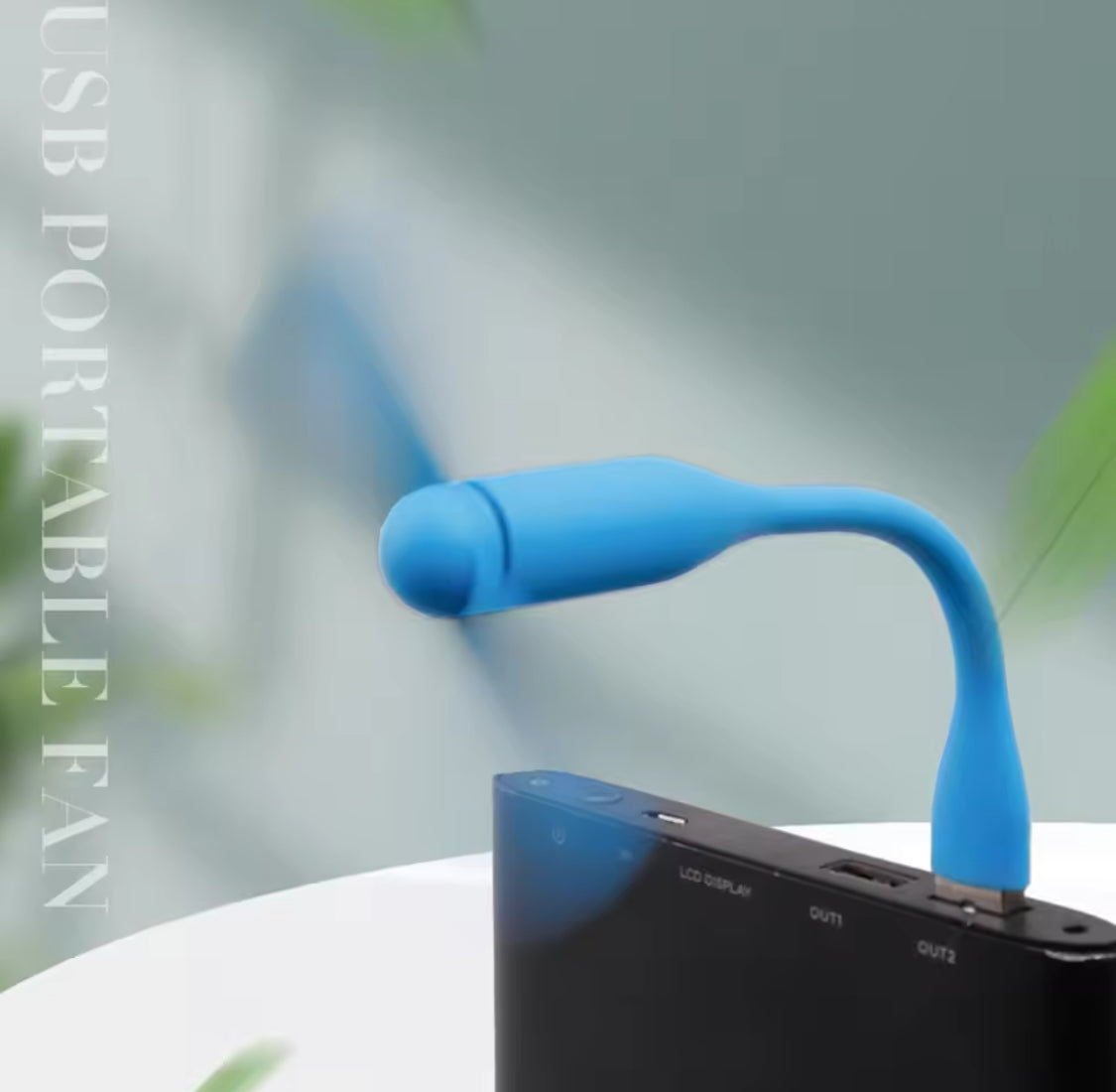 Flexible USB Mini Fan With USB LED Light, Portable Hand Cool Mini Fan ...