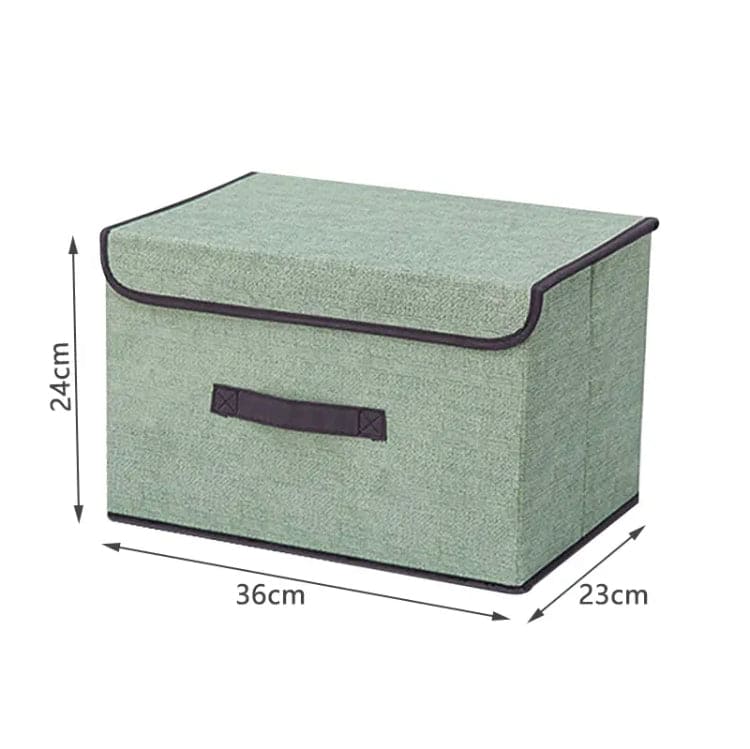 Fabric Cube Storage Box, Imitation Linen Storage Bin with Lid, Quilt Clothes Storage Bag, Non-woven Storage Basket, Multipurpose Practical Sundries Box, Large Capacity Household Storage Organizer