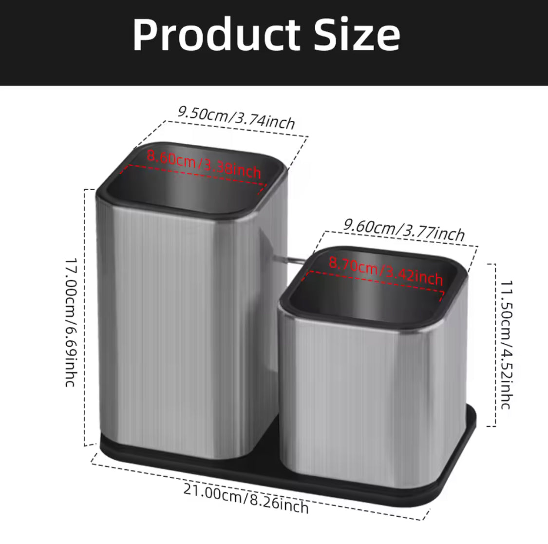 Stainless Steel Cutlery Bucket, Stainless Steel Knife Holder, Stainless Steel Cutlery Organizer