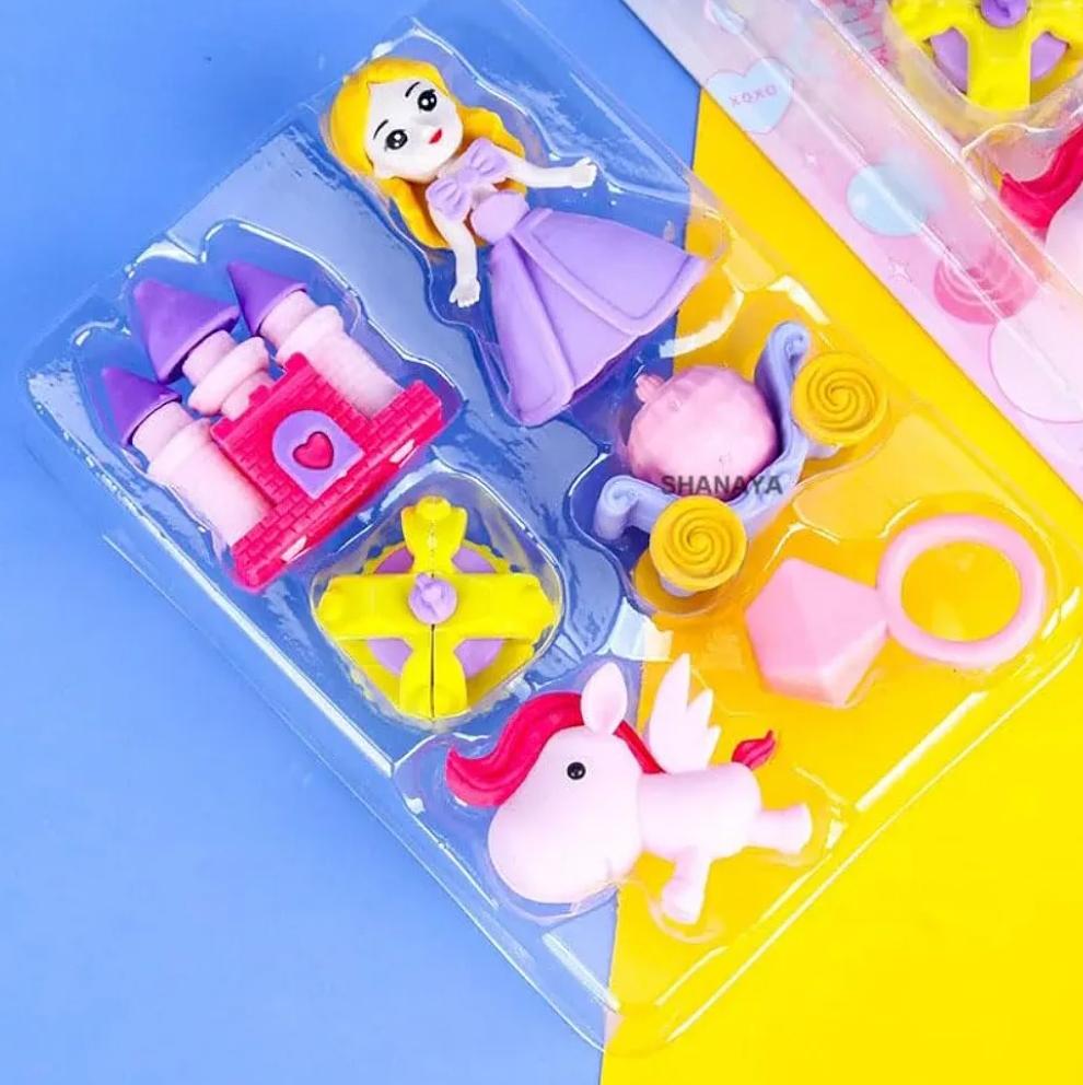 New Cute Multi Erasers, Kids School Stationery, Colourful Cartoon Design Erasers