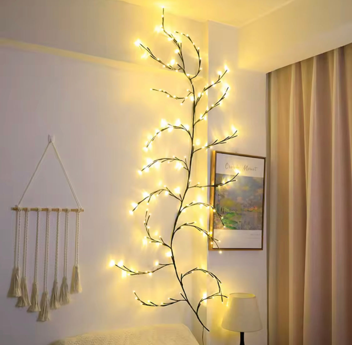 LED Branch Tree Wall Light, Decorative Willow Branch Fairy Light, Creative LED Tree Wall Light