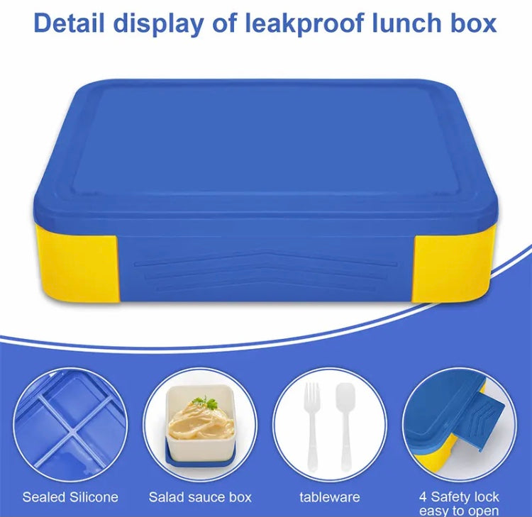 Portable Sealed Lunch Box, Anti-Leak Children Student Lunch Box, Compartments Microwave Heating Lunch Box