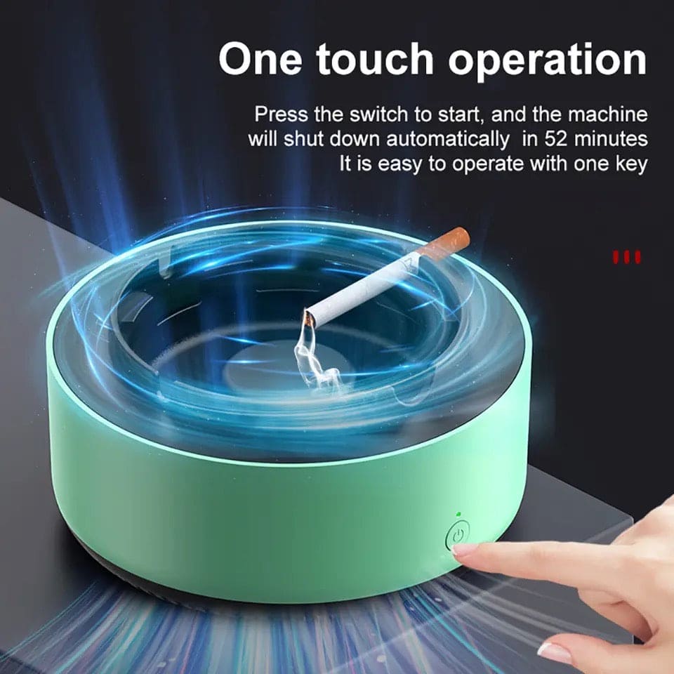 Smart Smoke Ashtray, Smoke Removal Air Purification Ashtray, Automatic Purifier Ashtray, Electronic Intelligent Smoking Gadget, Smoke Suction Ashtray For Home Office And Car, Portable Smoke Grabber for Cigarettes