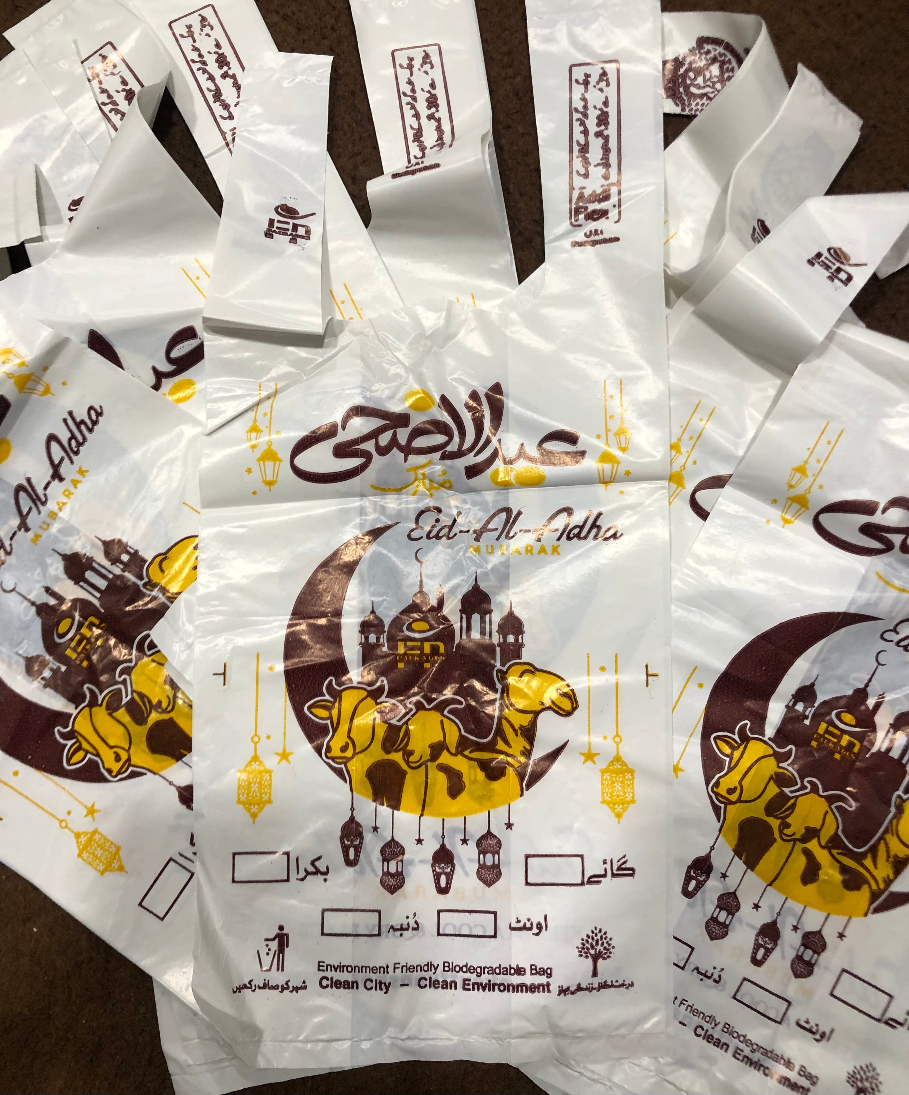 Bakra Eid Meat Bags, Disposable Shoppers, Meat Plastic Bags