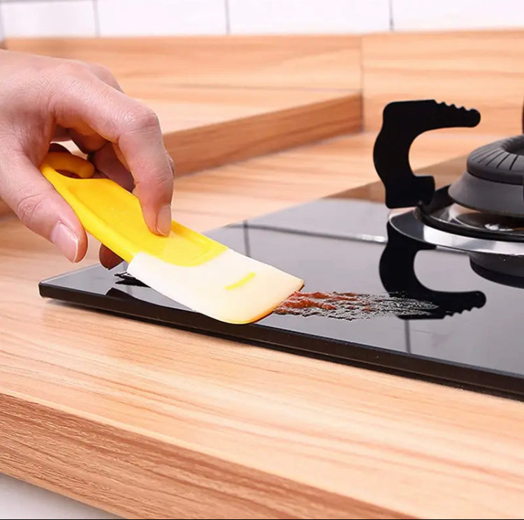 Kitchen Silicone Scrapper, Oil Dirt Cleaning Scraper, Cleaning Silicone Spatula