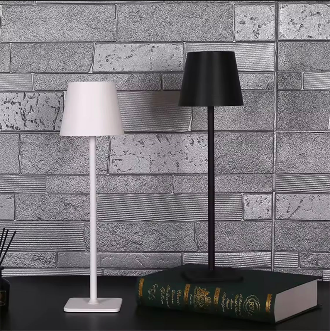 Metallic Touch Control LED Lamp, Rechargeable Luxury Style Lamp, 3 Modes LED Lamp