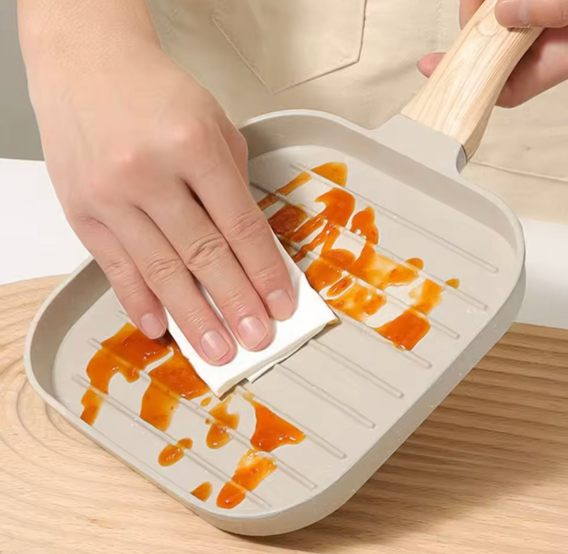 Nonstick Square Frying Pan With  Handle, Non Stick Frying Pan, Household Breakfast Maker Pan