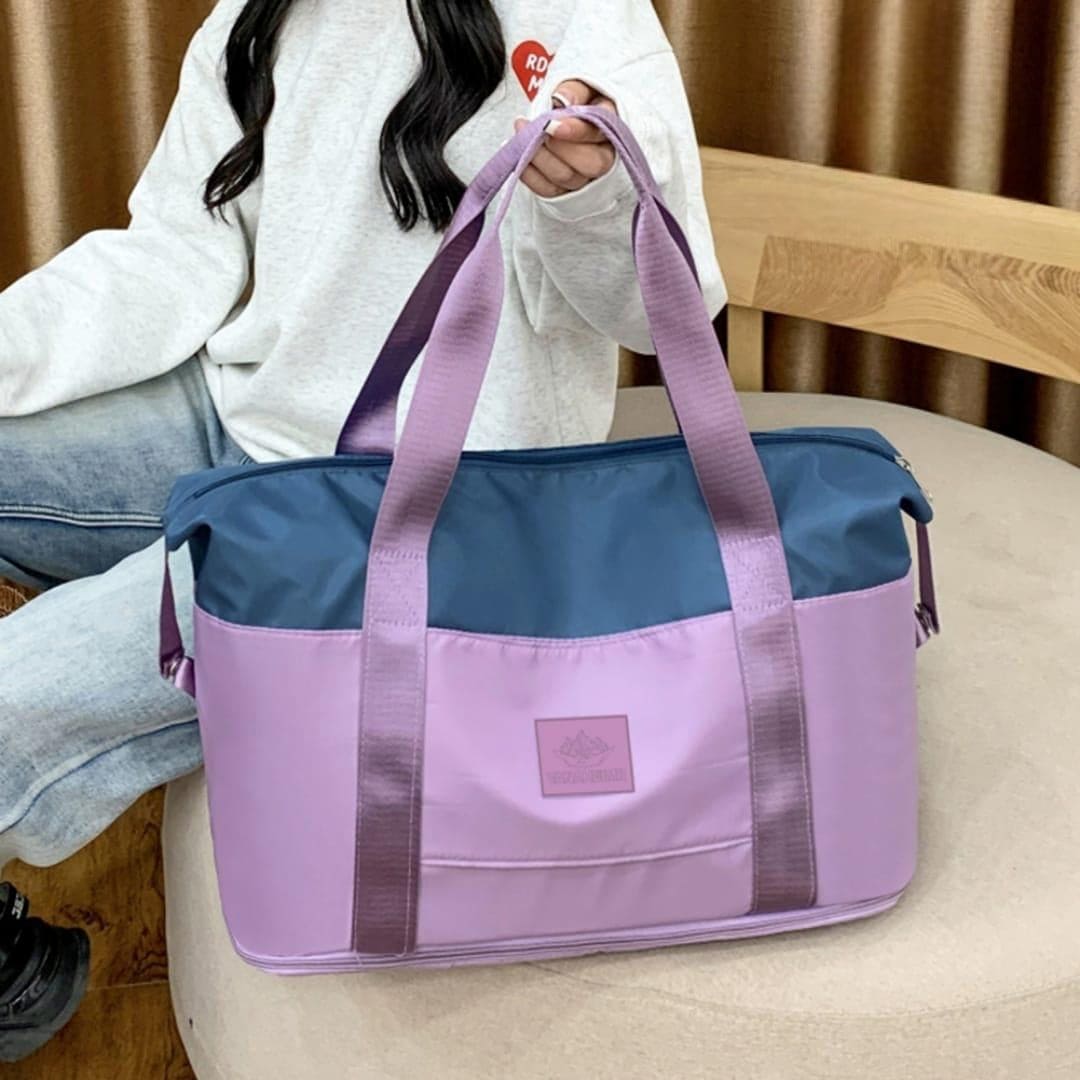 Fitness Shoulder Bag, Expandable Travel Bag, Multipurpose Storage Bag, Large Capacity Storage Bag, Waterproof Yoga Bag, Zipper Luggage Shoulder Bag, Foldable Storage Organizer Bag