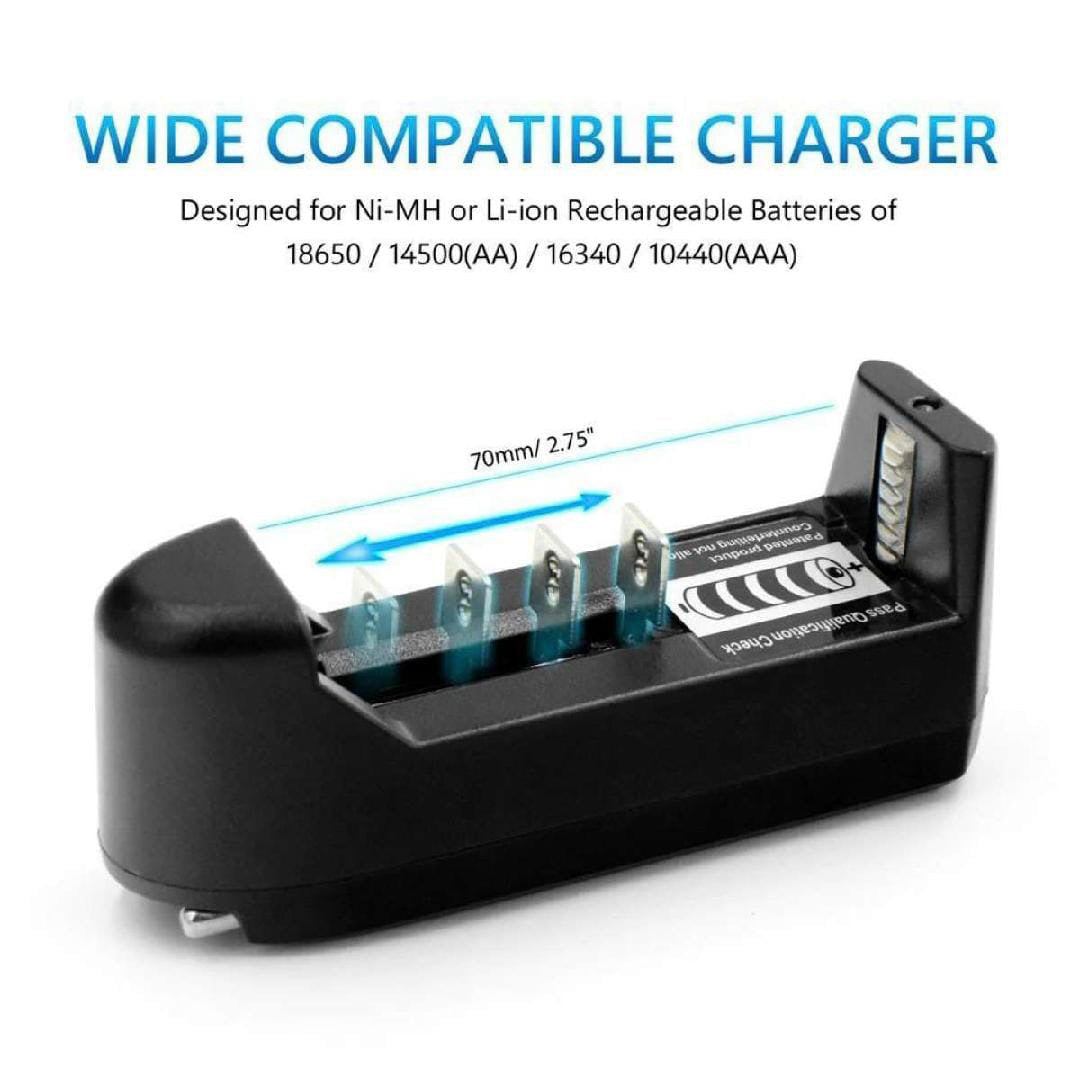 Lithium Battery Charger, Multifunctional Single Slot Cell Charger, Universal Portable Charger