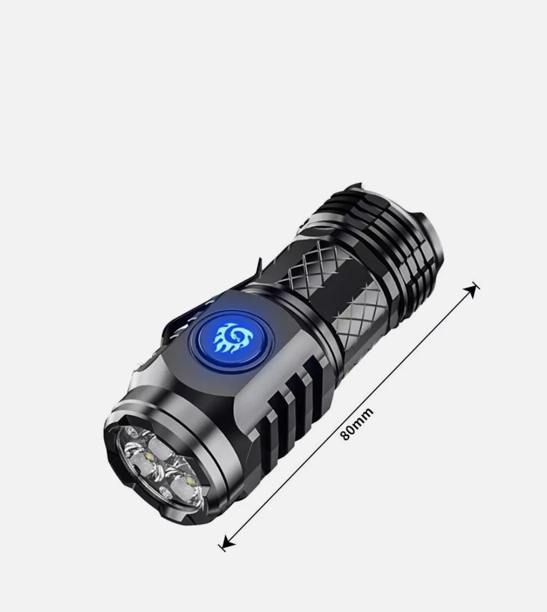 Three-Eyed Monster Mini Flashlight, Long Range Powerful Flash Light, Rechargeable Portable Outdoor Light