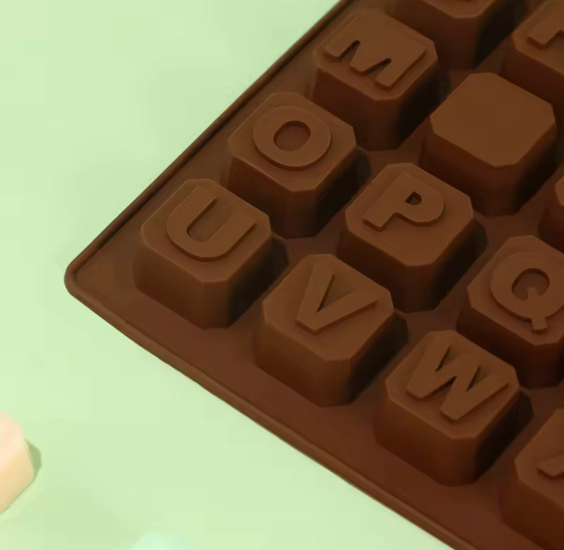 Silicone Alphabet Letters Shape Chocolate Mold, Chocolate Ice Cube Candy Maker Tray, Non Stick Cake Decoration Mold, Mini Alphabet Letters Shape Mold