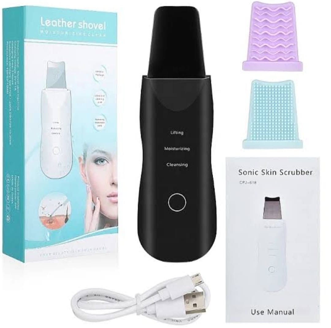 Shovel Skin Scrubber, Deep Vibrate Facial Cleaner, Ultrasonic Face Spatula, Peeling Blackhead Remover Facial Massager, Facial Skin Ultrasonic Scrubber, Cavitation Vibration Peeling Massager, Acne Blackhead Remover, Deep Clean Beauty Instrument Device