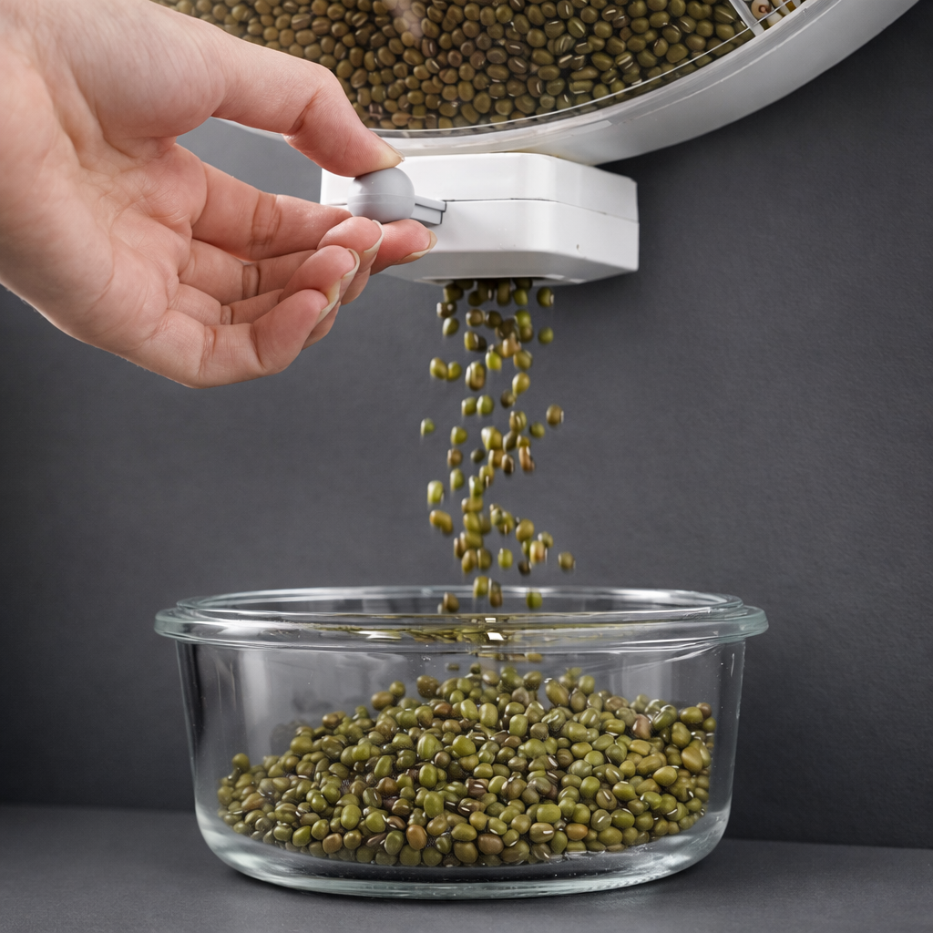 Wall Mounted 6 Grids Grain Storage Wheel, Rotatable Cereal Container, 6 in 1 Rotatable Wall Mounted Rice And Pulses Container