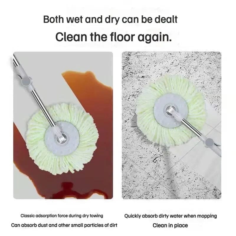Rectangular Automatic Spin Mop, Hand Free Floor Cleaning Microfiber Mop, Magic Rotating Mop With Bucket, Manual Washing Dual Drive Rotating Mop, Dust Removal Mop Home Kitchen Bathroom Floor Cleaning Mop