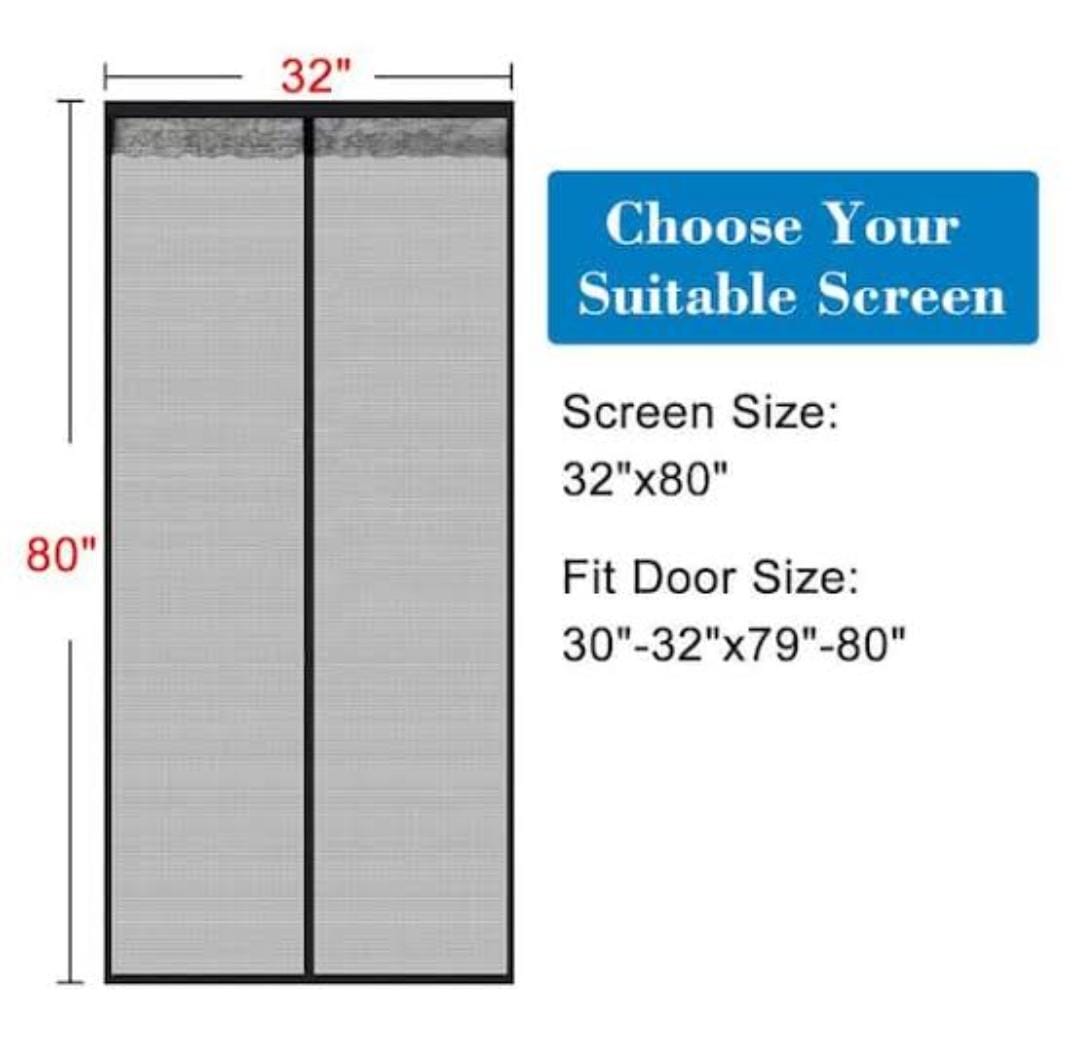 Magnetic Closing Door Screen Net, Anti Bug Fly Insect Partition Curtain, Upgrade Mosquito Door Curtain