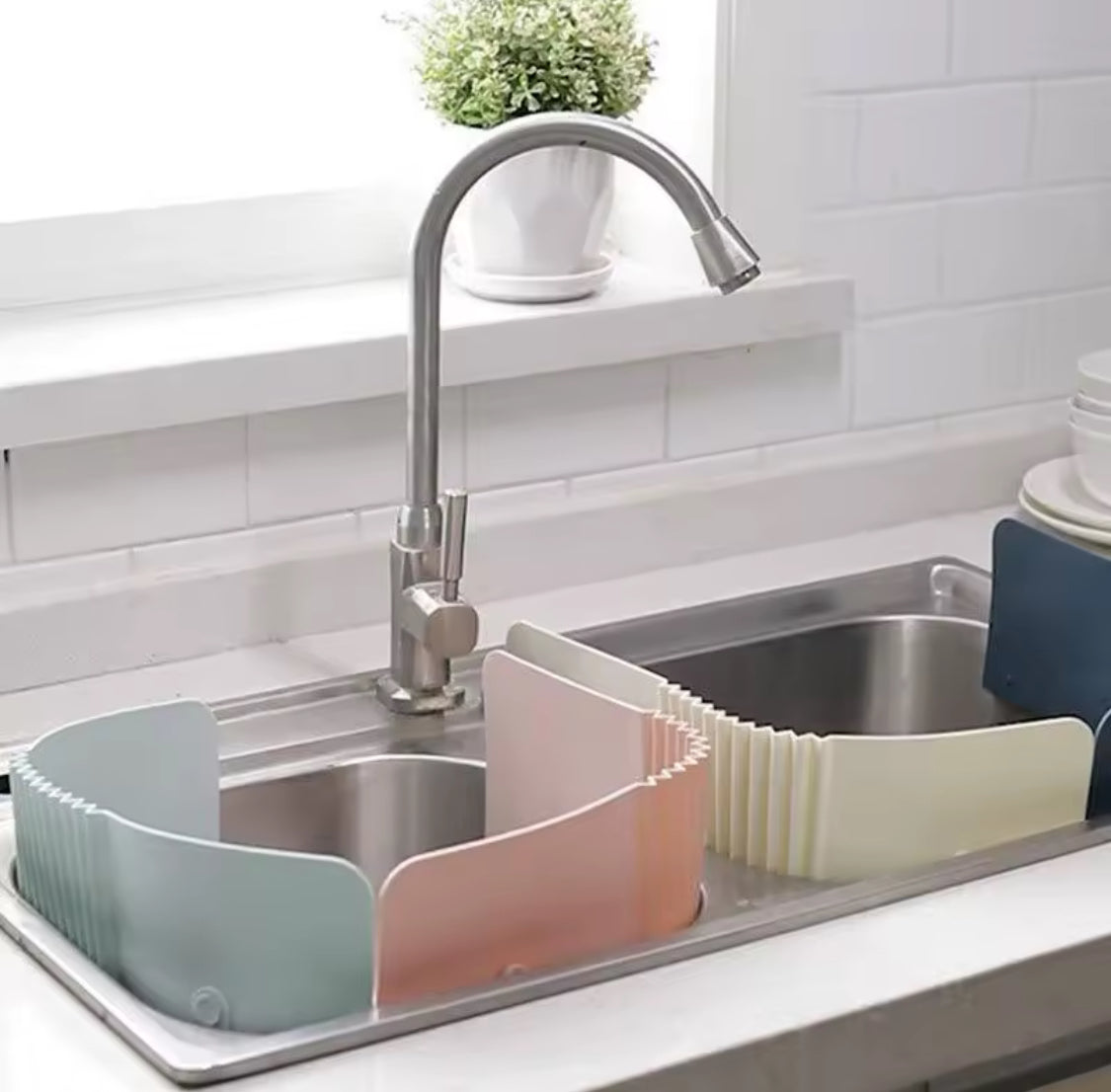 Foldable Kitchen Sink Splash Guard, Kitchen Sink Water Splash Guard, Anti Splash Stopper For Kitchen