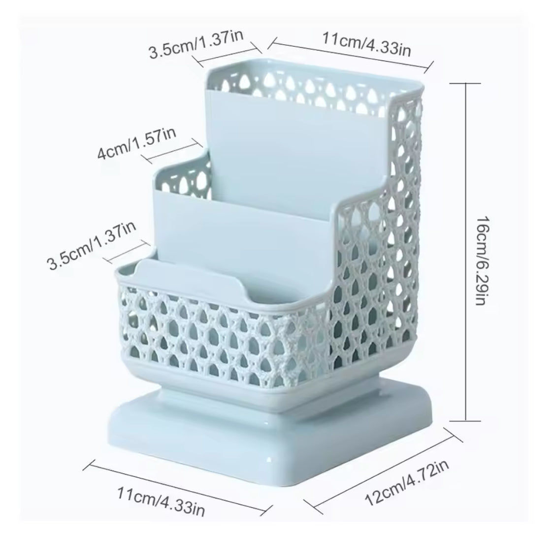 3 Step Stationery Desktop Organizer, Desktop Office Penholder Organizer, Stationery Desk Organizer