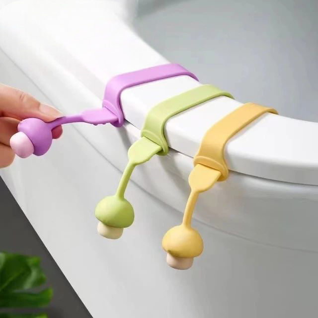 Pack of 3 Creative Toilet Lid Lifter, Silicone Handle Toilet Seat Cover, Toilet Seat Lift Device