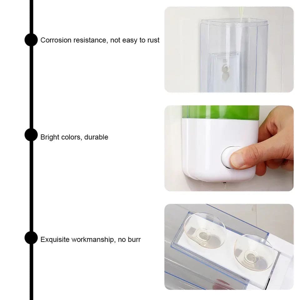 Hanging Soap Dispenser, 500ml Portable Soap Dispenser, Manual Hand Soap Dispenser, Wall Mounted Toilet Bathroom Shower Gel Dispenser