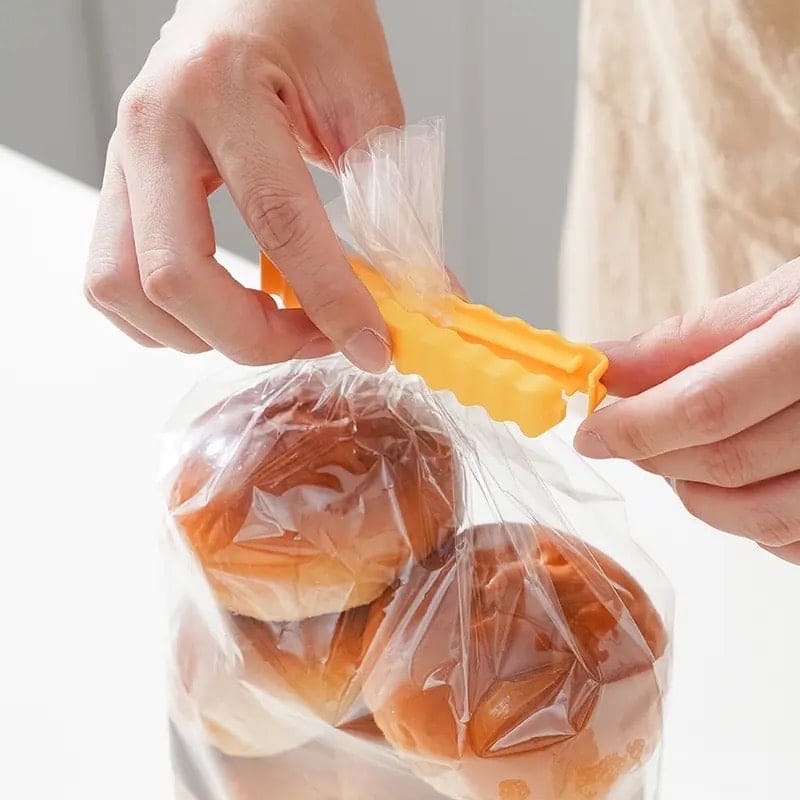 Set Of 12 Fries Sealing Clip, Creative French Fries Bag Sealer with Holder, Fridge Magnet Bag Clips, Food Seal Clip, Snack Sealing Sealing Clamp, Moisture-proof Preservation Clip, Crinkle Chips Closure Clip
