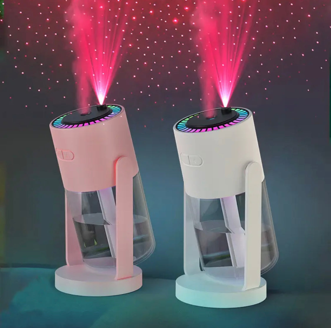 Mini Air Humidifier with Starry Sky Lights, Creative Head with Color L ...