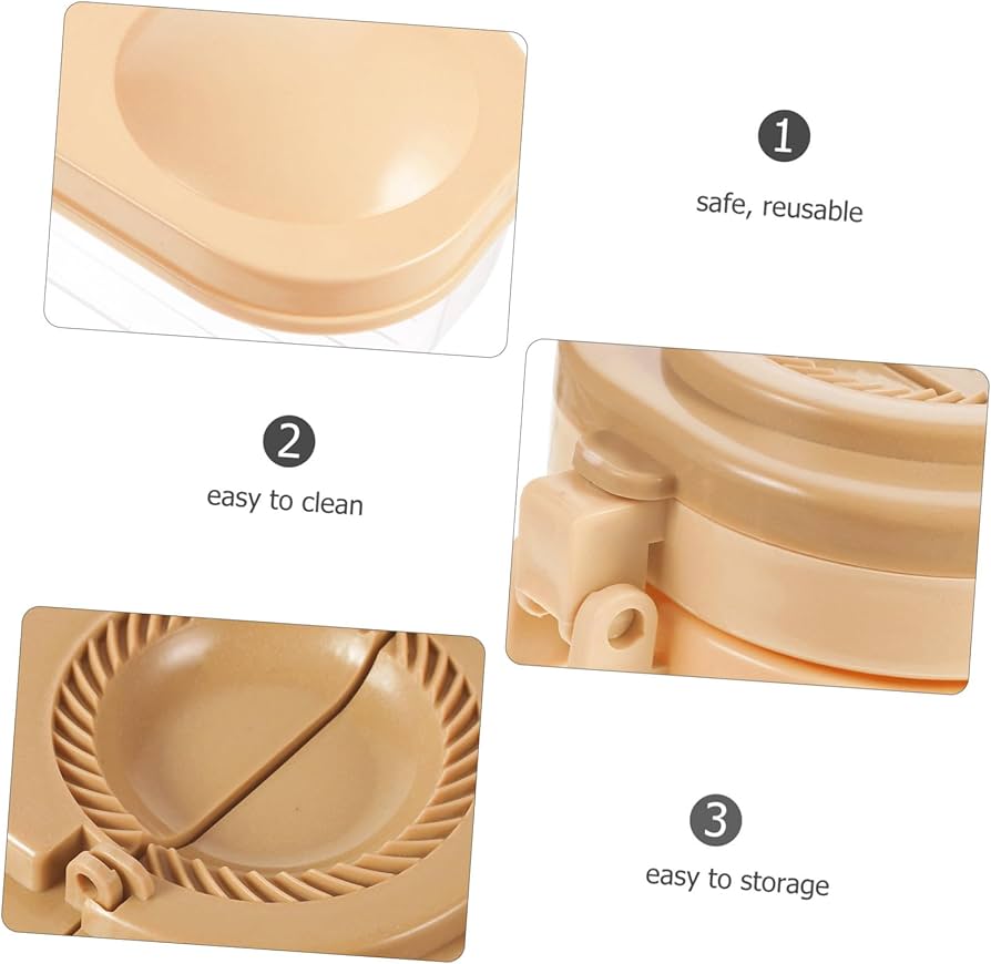 Multifunctional Dumpling Maker, Manual Dough Press Mold, Plastic Dumpling Storage Box