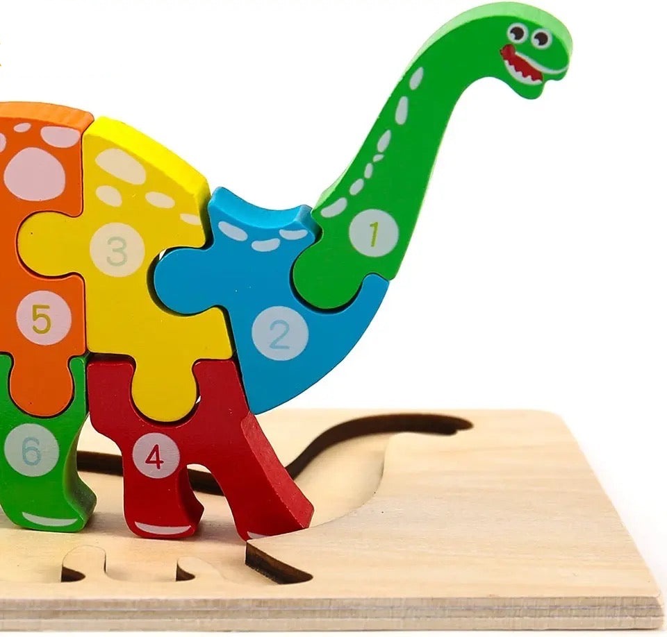 Jigsaw 3D Puzzle Set, Animal Cartoon 3D Puzzle Toys, Blocks Matching Toys, Hand Grip Plate Toddler Toys, Montessori Wooden Puzzles For Children, Kids Educational Learning Jigsaw Puzzle