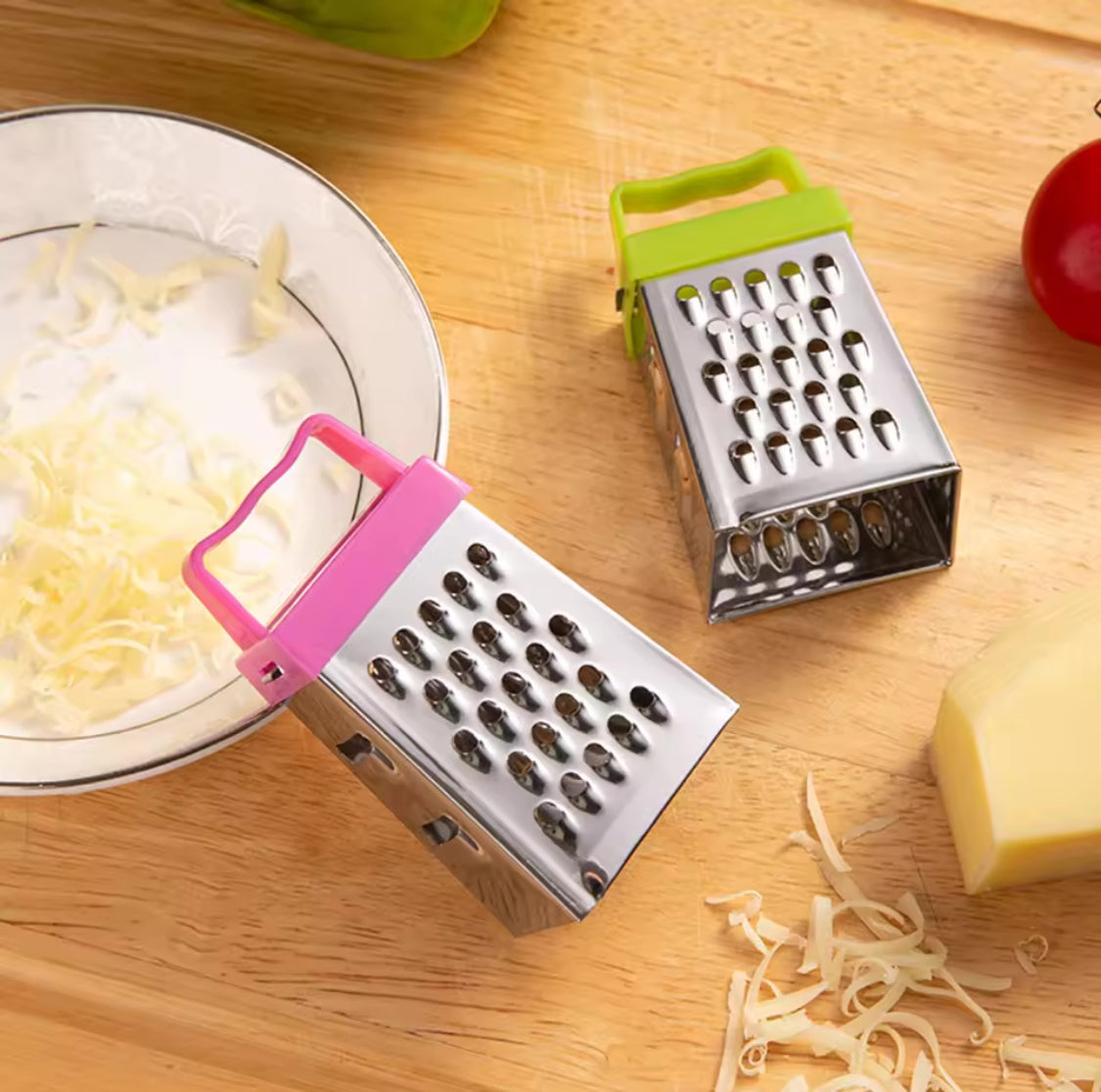 Stainless Steel Mini Grater, Mini Four Sided Grater, Stainless Steel Cucumber Slicer, Mini Cheese Grater, Stainless Steel Mini Vegetable Slicer