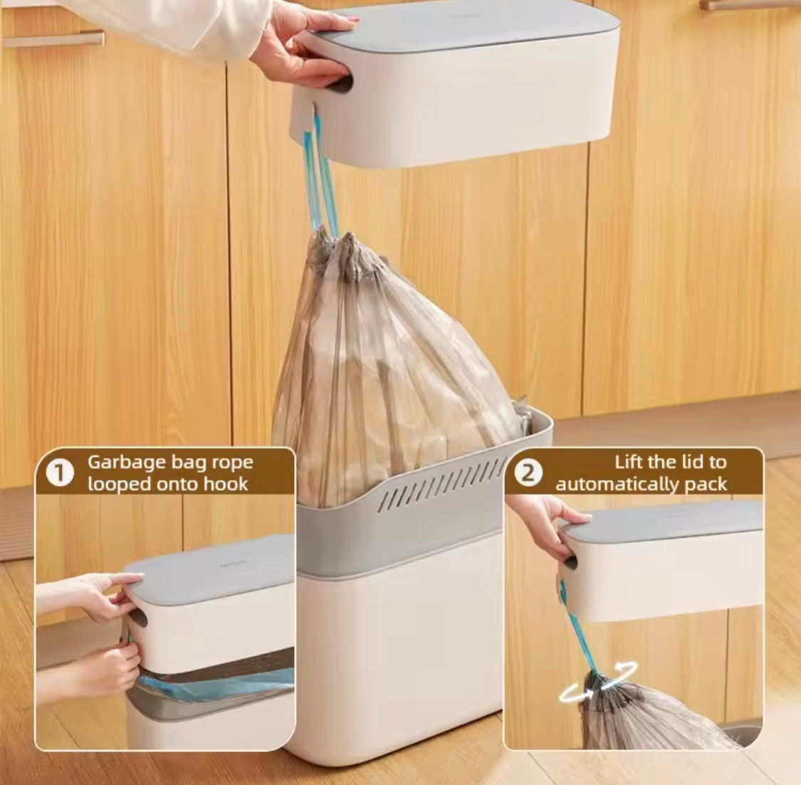 8L Smart Automatic Waste Bin, Smart Space Saving Kitchen Bin, Slim Automatic Trash Bin, Multi Purpose Smart Dustbin, Space Saving Kitchen Bin