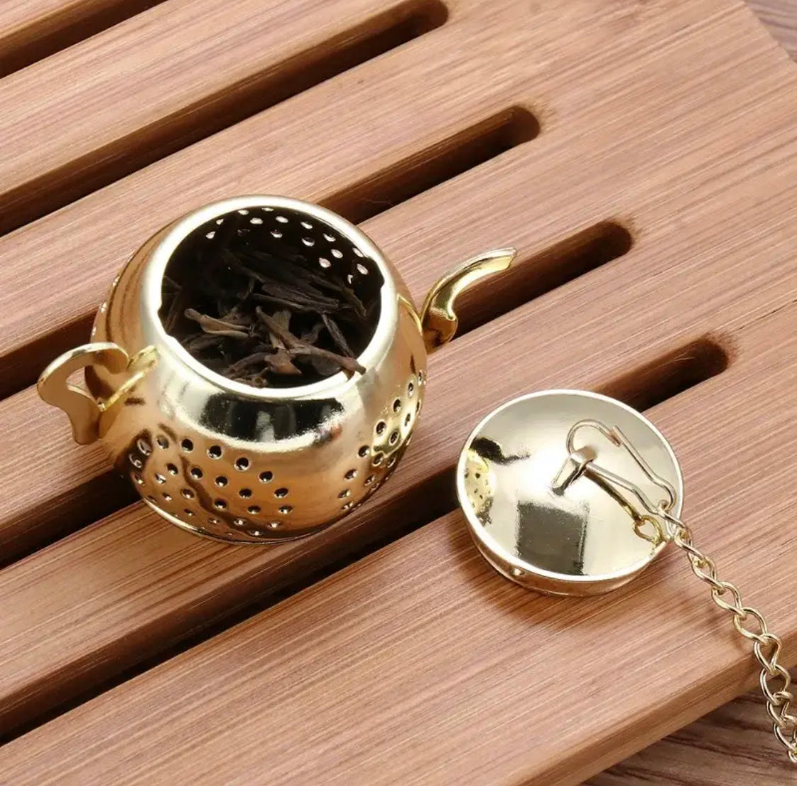Teapot Shape Tea Strainer, Herbal Spice Filter Diffuser, Stainless Ste ...