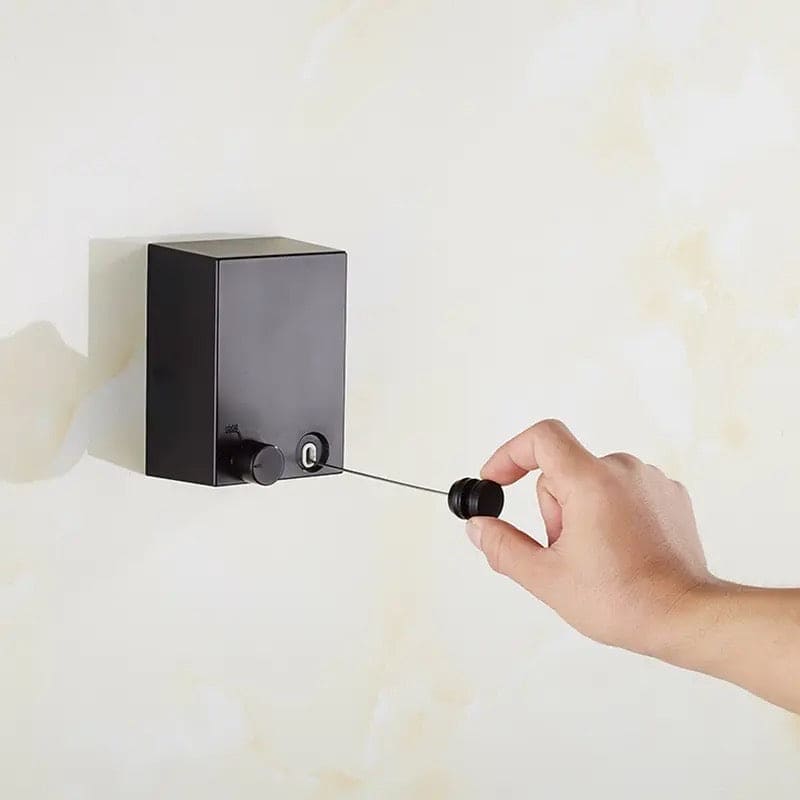 Telescopic Clothesline, Retractable Clothes Hanger Rope, Wall Mounted Drying Rope, Laundry Rope Hanger, Creative Outdoor Indoor Retractable Clothesline Rope, Stainless String Clothesline Rope, Heavy Duty Washing Line for Drying Clothes