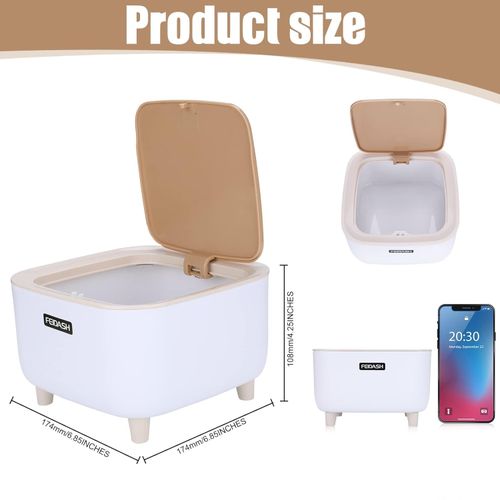 Nordic Press Desktop Trash Can, Creative Desktop Waste Bin, Bedroom Bedside Trash Can With Lid