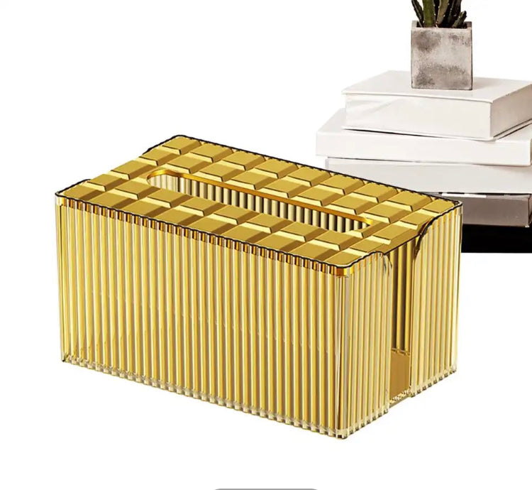 Plastic Luxury Napkin Holder, Rectangular Tissue Storage Organizer, Transparent Napkin Storage Box