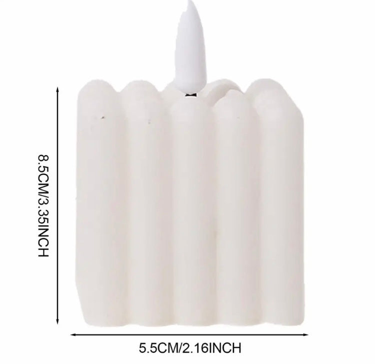 Cute Led Square Shape Candle, Battery Operated Candle, Decorative Night Light Candle