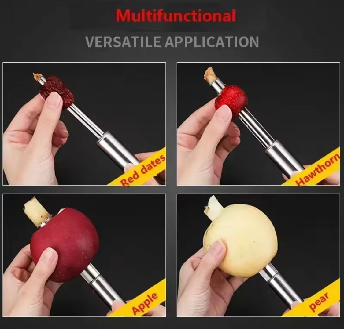 Stainles Steel Fruit Core Remover Cutter, Fruit Seeds Remover, Kitchen Gadgets, Home Vegetable Tool