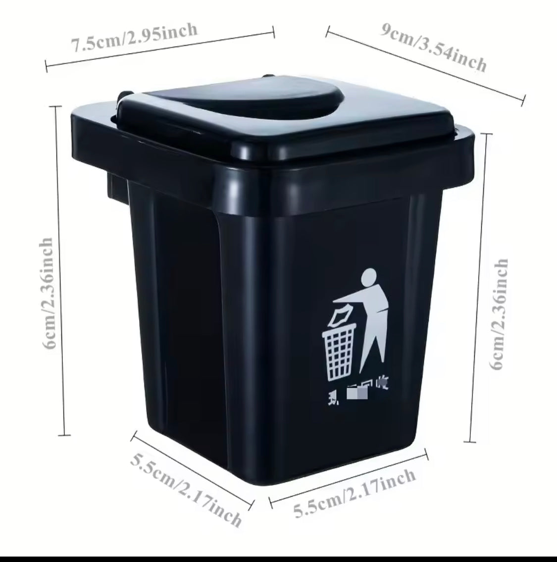 Wall Mounted Ashtray With Lid, Dustproof Mini Trash Can, Stainless Steel Ash Bin With Lid