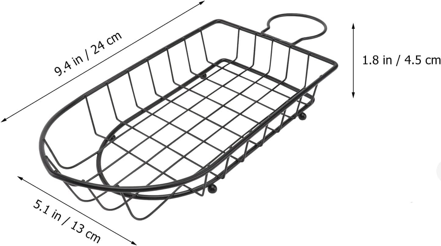 Boat Snack Basket, Iron Food Basket with Sauce Dippers, French Fries Basket, Food Oil Strainer Bucket, Creative Tableware Container, Stainless Steel Wire Strainers, Metal Wire Food Organizer for Home Restaurant