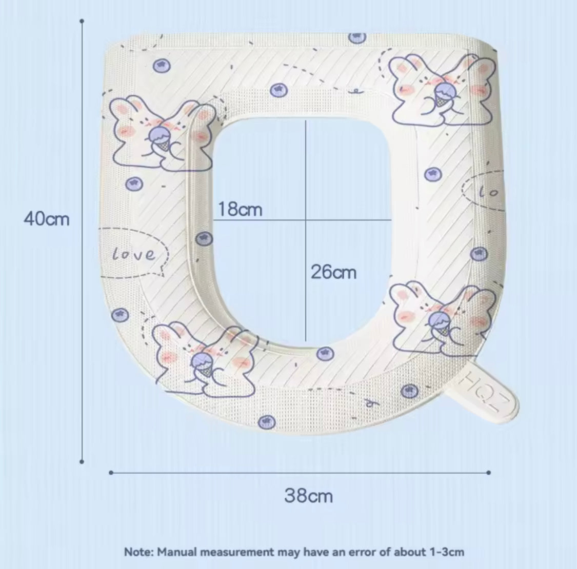 Comfortable Waterproof Toilet Seat Mat, Reusable Non-Slip Toilet Seat Cover, Washable Toilet Seat Cover
